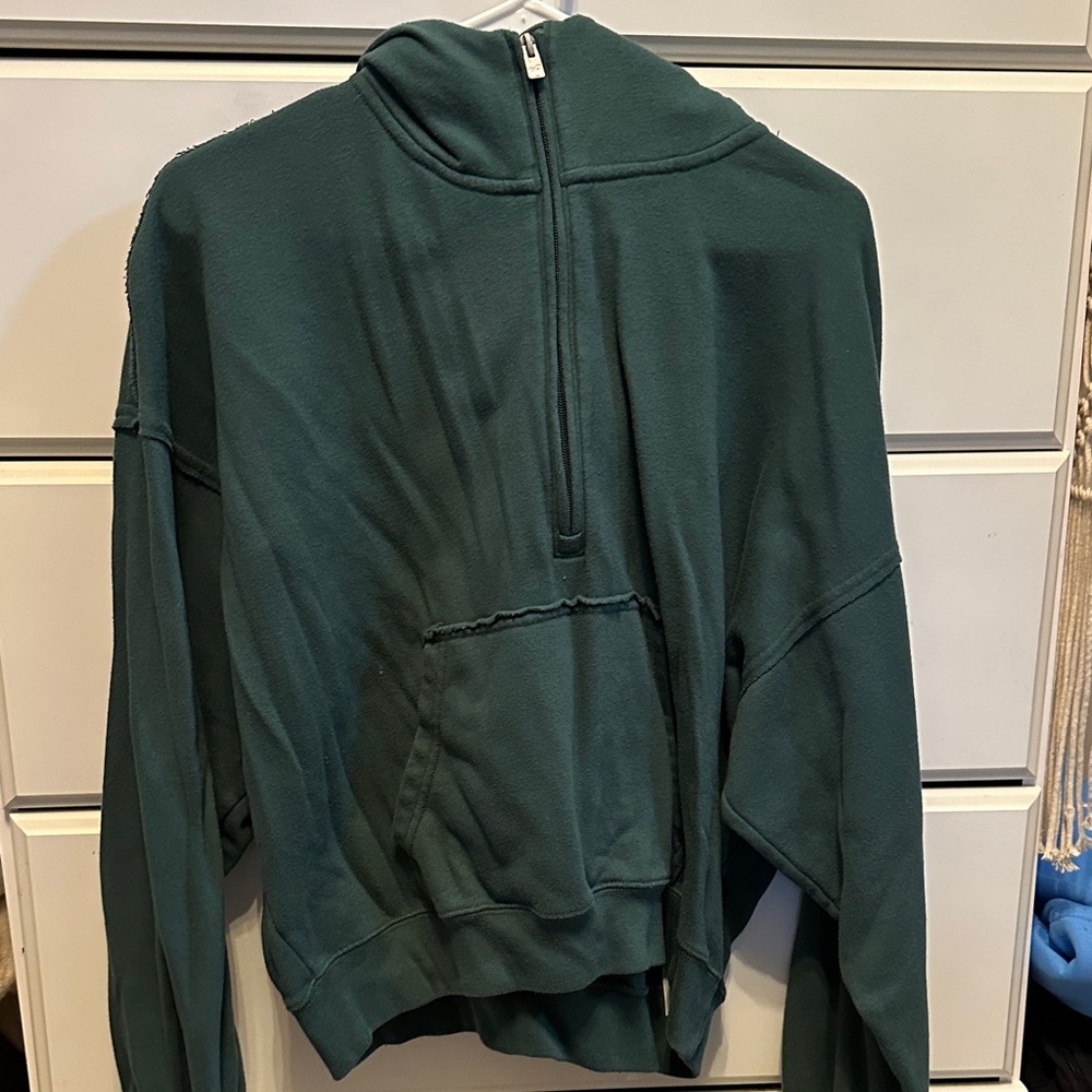 Hollister Green Hoodie with Front Pocket